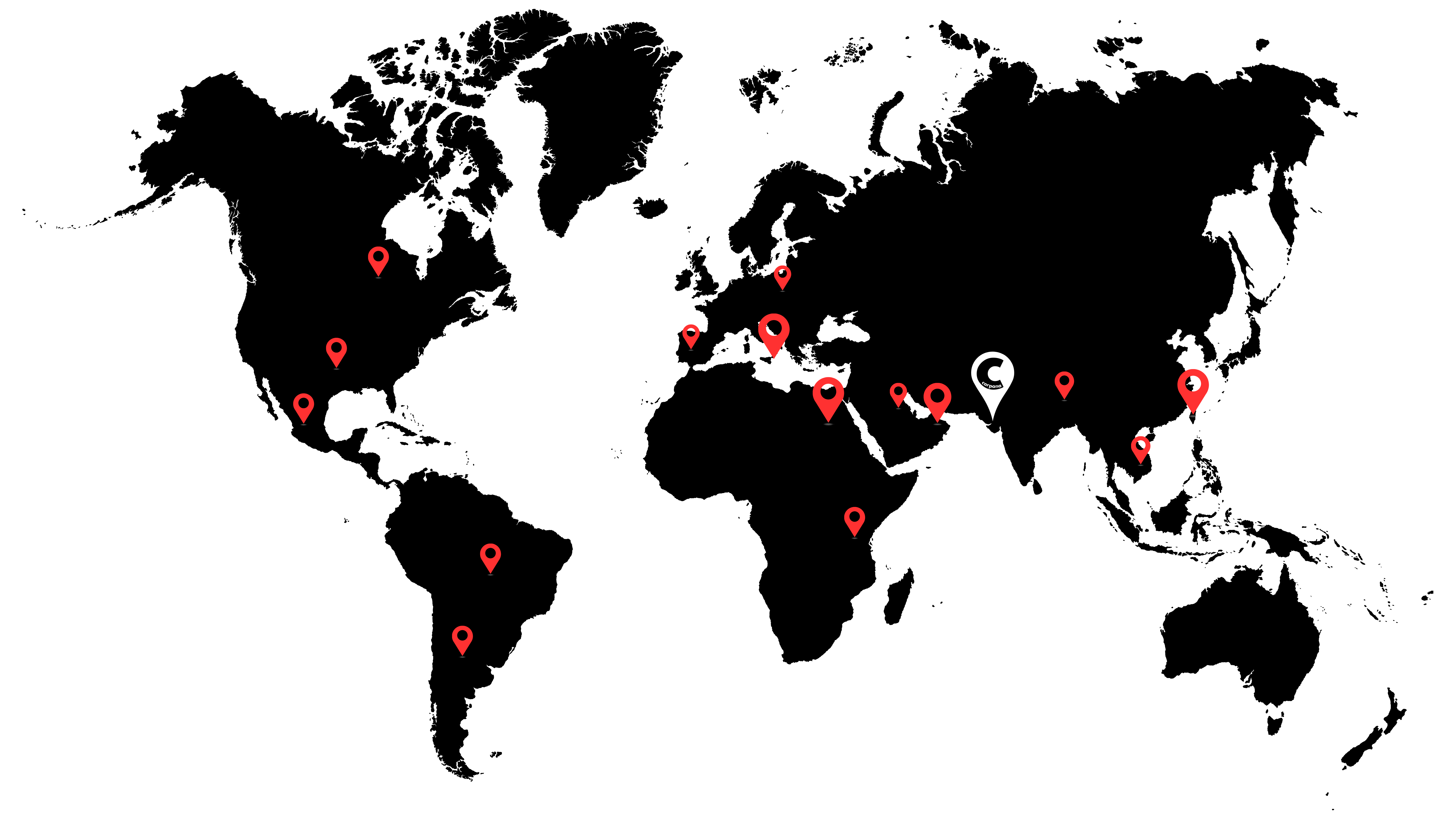 Corpana Global Map